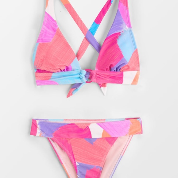 Abstract Expressions Tall Tri &Classic Hipster Bikini - Picture 6 of 9